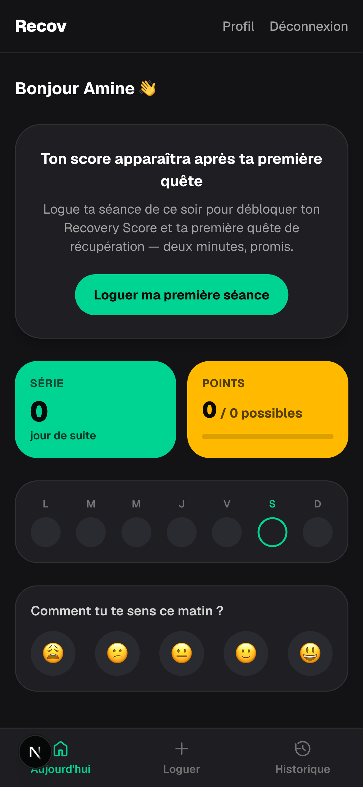 Je log ma séance